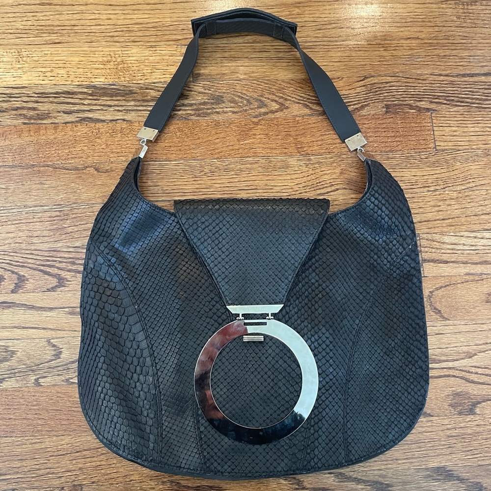Devi Kroell Black Python Hobo Bag - image 2